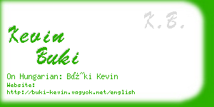 kevin buki business card